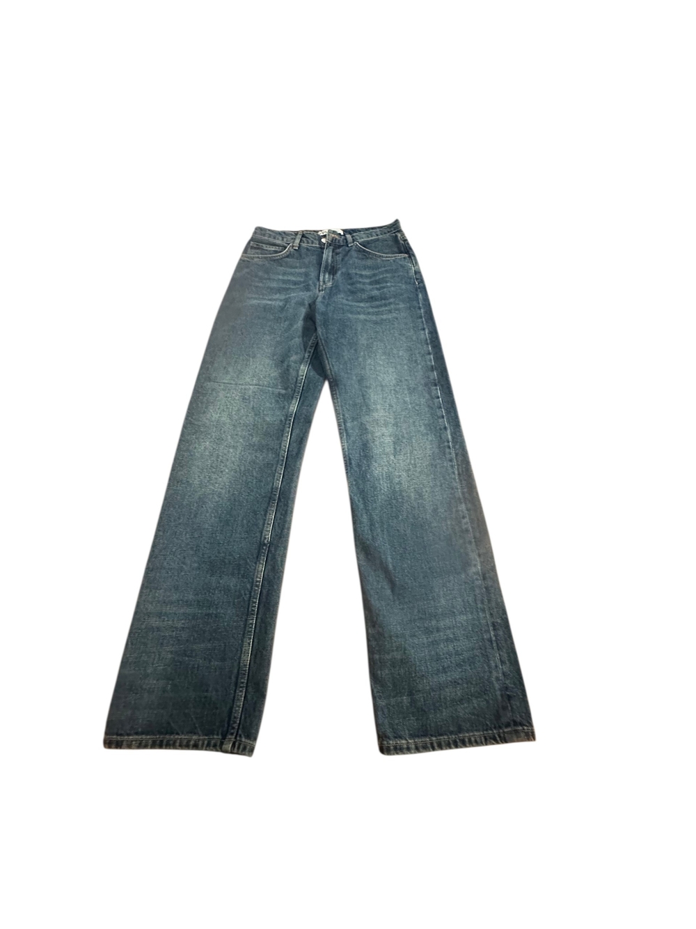 Zara 2025 Wide-Leg Flared‎ Jeans in Faded Blue (Baggy)